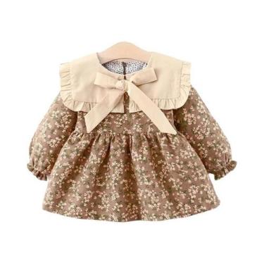Imagem de Vestido De Princesa Com Mangas Longas Para Meninas, Roupas Infantis De