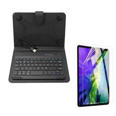 Imagem de Kit Capinha Teclado + Película p/ Tablet M8 NB442 USB Preta - DaiCase
