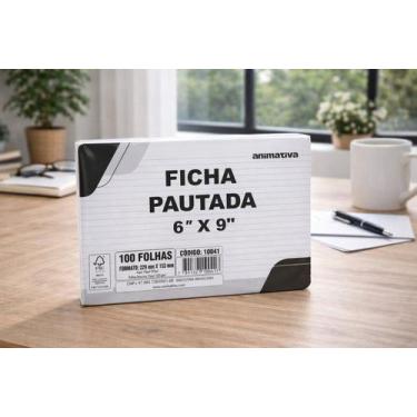 Imagem de Ficha Pautada 6'' X 9'' 100 Folhas - ANIMATIVA