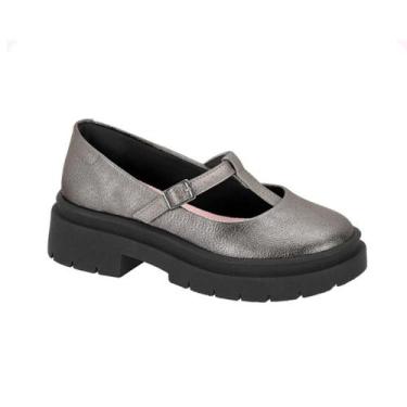 Imagem de Sapato Infantil Tratorado Menina Molekinha Original 2576100, Prata vel