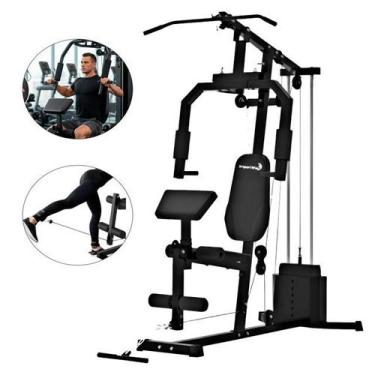 Imagem de Máquina Estação de Musculação com Suporte Bíceps 68kg Para Treino Comp
