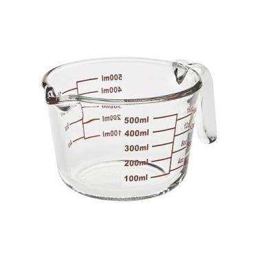 Imagem de Jarra Medidora Vidro 500ml com bico - Copo Medidas Cozinha - Allmix