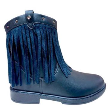 Imagem de Bota infantil curtinha pampili safira preto ou bege 279133000, Preto, 