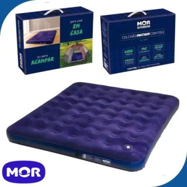 Imagem de Colchão Inflável Casal Inflador Kit Reparo MOR, Casal