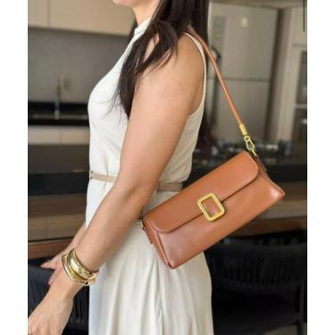 Imagem de Bolsa Feminina Couro Premium Ombro Transversal Metal - Lorrainy Shoes,