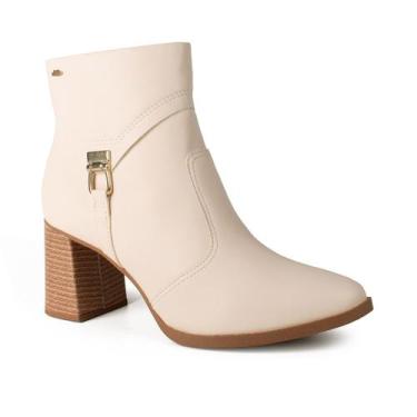Imagem de Bota feminina dakota casual salto bloco ziper conforto macia, Tule, 37