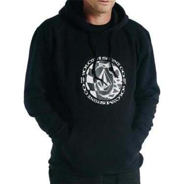Imagem de Moletom Volcom Canguru  WT24 Masculino Preto, G, Preto