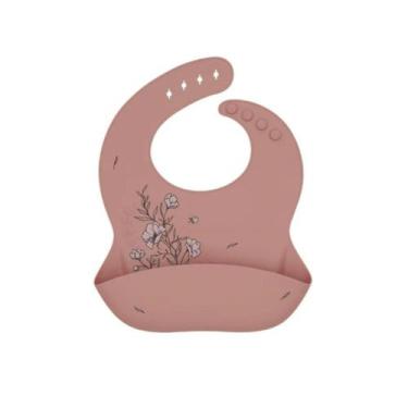 Imagem de Babador Silicone Platinum Flora Blush - Kikka Boo