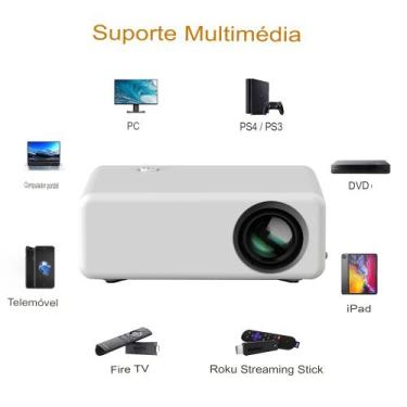 Imagem de Mini Projetor IPIX-L01, Portátil Full HD 1080p Projetores USB compatív