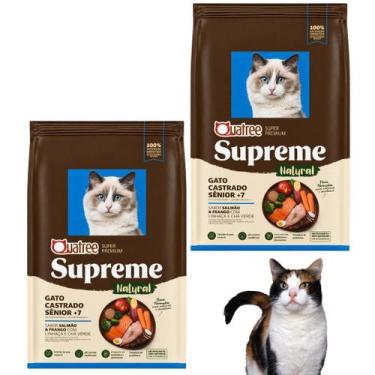 Imagem de Kit Com 2 Ração Quatree Supreme Gatos Castrados Sênior Salmão e Frango