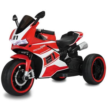 Imagem de Moto Elétrica Infantil Speed GT 12V com Aceleração Progressiva Freio no Pedal Vermelho Brinquedos Bandeirante