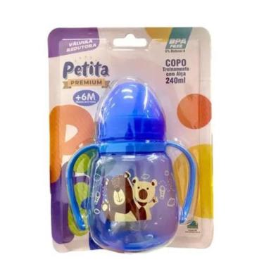 Imagem de Copo de Treinamento com Alça Azul 6106 240ml - Petita
