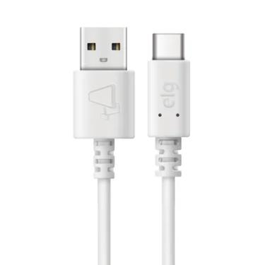 Imagem de Cabo Usb Tipo-c, Sincronização E Carga Rápida 15w 3a, Textura Suave, 2 Metros, Branco, Tcusb2, Elg
