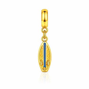 Imagem de Berloque Prancha Surf Onda Banhado a Ouro 18k - Work Semijoias