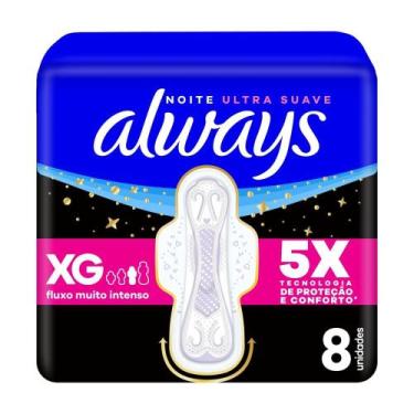 Imagem de Absorvente Always Noite Ultra Suave com Abas 8 Unidades