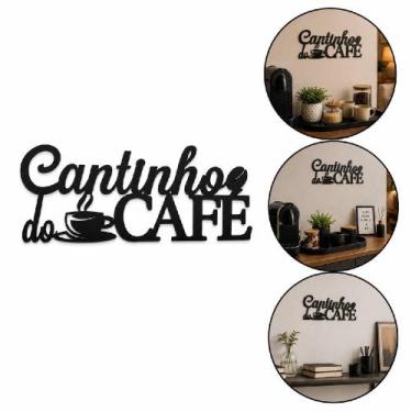 Imagem de Letreiro cantinho do cafe placa quadro vintage parede decorativo 26cm 