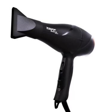 Imagem de Secador de Cabelo Black Ion 2000W com Íons Negativos Leve e Eficiente Preto Taiff 220V