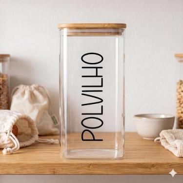 Imagem de Porta Mantimentos Quadrado (1,4 Litros) Polvilho - Casa Vitá, Polvilho