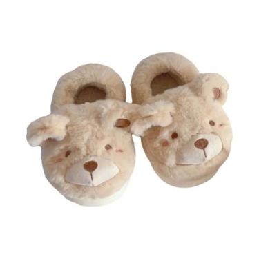 Imagem de Pantufas Femininas De Inverno Com Pelo De Urso, Plataforma Macia, Quen