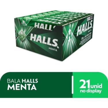 Imagem de Bala Halls Menta Caixa Com 21 Unidades De 28g