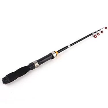 Imagem de Vara de pesca telescópica, vara de pesca telescópica Fibra de vidro curta portátil de água salgada para pesca de barco para pesca no gelo(1 metro)