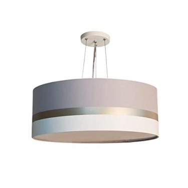 Imagem de Lustre Pendente Faixas Bronze Cúpula 40x15 Cor: Cinza