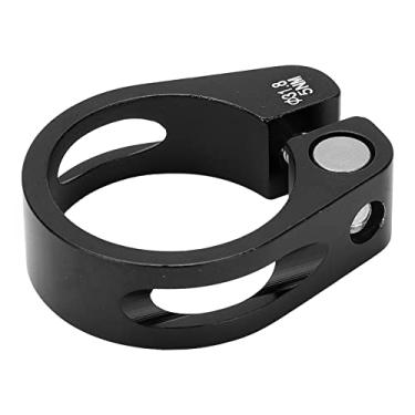 Imagem de Presilha para tubo de selim de bicicleta, braçadeira de espigão de selim leve 31,8 mm em liga de alumínio de alta resistência para mountain bike(Preto, 31,8 mm)