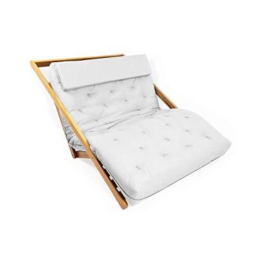 Imagem de Poltrona New York Reclinável Casal Futon Branco Off Sala de Estar