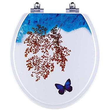 Imagem de Assento Sanitário com Amortecedor Decorado Borboleta Porto para vaso Luzarte Estrela