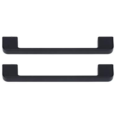 Imagem de Puxadores de gabinete, gaveta de liga de zinco puxa preto fosco para gaveta para porta de guarda-roupa para porta de armário