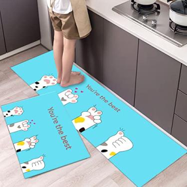 Imagem de jia cool 1 peça conjunto de tapetes de cozinha antiderrapante tapete de apoio para casa festa de feriado tapete vintage, para tapete de cozinha, (40,64 cm x 119,44 cm)