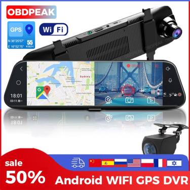 Câmera veicular espelhada Android 9.0 para carros 360° 4CHs