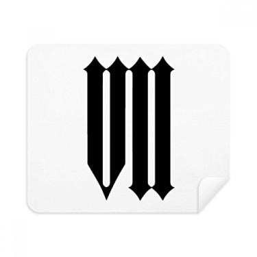 Imagem de Numerais romanos Sete em preto Silhouette Pano de limpeza Limpador de tela 2 peças Tecido de camurça