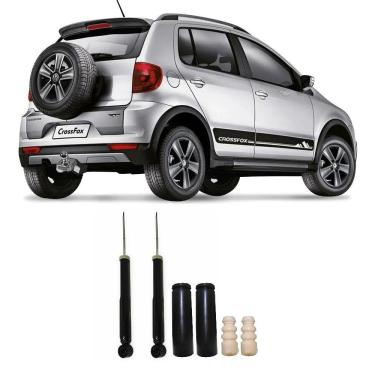 Imagem de Amortecedor + Kit Batente Vw Crossfox Traseiro 2005 Até 2020 O Par