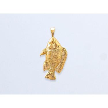 Imagem de Pingente de Peixe Tilapia P banhados a ouro 18k