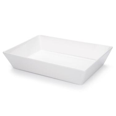 Imagem de Travessa para Buffet Retangular Melamina Branca 2 Litros  35x25x7 cm Haus