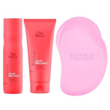 Imagem de Wella + Tangle Teezer Proteção Da Cor Kit Shampoo + Condicionador + Es
