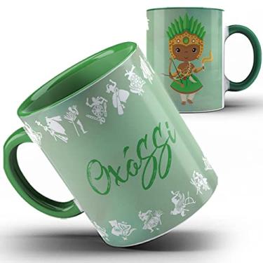 Imagem de Caneca verde Fé Orixá umbanda Oxóssi