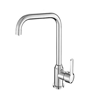 Imagem de Torneiras de cozinha prata de manípulo único pull out torneira de cozinha com furo único giratório 360 graus torneira misturadora de água, SZ5091, CN