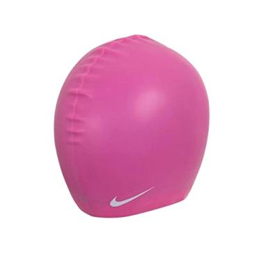 Imagem de Touca de Natação Nike Solid Silicone Training Cap Rosa/Preto Adulto Unissex - Rosa