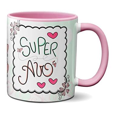 Imagem de Caneca Feliz Dia Dos Avós Super Avó Presente Fofo (Rosa)