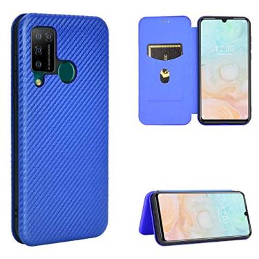 Imagem de HONGYAN Capa de telefone Para Doogee N20 Pro Carbon Fiber Texture Horizontal Flip TPU + PC + PU couro de couro com slot de cartão Capa protetora