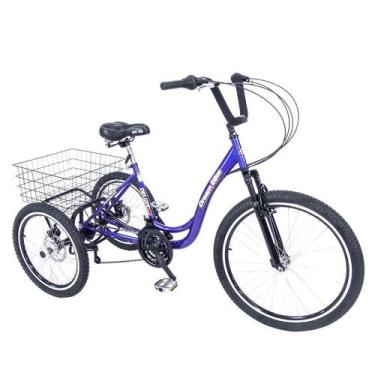 Imagem de Bicicleta Triciclo Deluxe- Aro 26 Completo Com 21 Marchas - Dream Bike