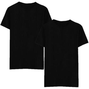 Imagem de Kit 2 Camisetas Preta Resistente Básica Camisa Masculina - Bueno Store
