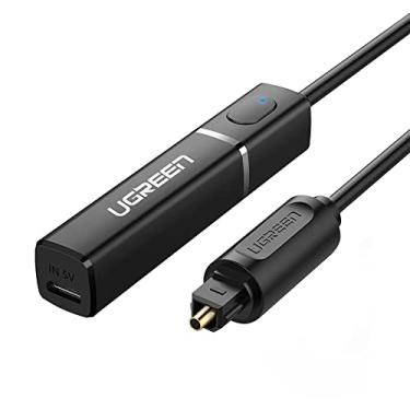 Imagem de Transmissor de Áudio Bluetooth 5.0 com Plug Óptico Suporta Tecnologia de Áudio Qualcomm Aptx e Codec Sbc Plug and Play Faixa de Operação de até 10 Metros Porta Micro Usb para Carregamento/ No Brasil