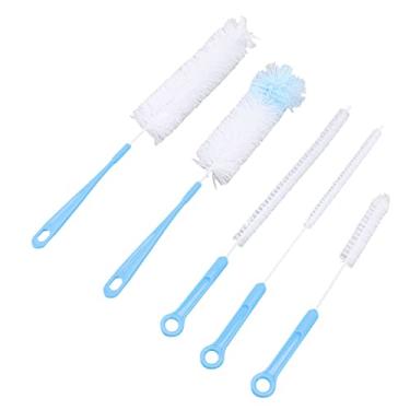 Imagem de Limpador de Garrafas de Garrafas de Garrafas com Cabo Longo Livre de BPA Dobrável 5 Tipos Conjunto de Escovas de Garrafas para Cafeteiras Garrafas para Garrafas de Vinho