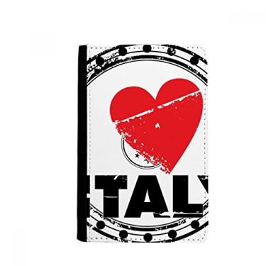 Imagem de Carteira I Love Italy Word Love Heart Circle Passport Holder Notecase Burse para cartão, Multicolor