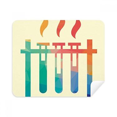 Imagem de Diferentes temperaturas tubo de teste química limpador de tela de telefone óculos pano de limpeza 2 peças tecido de camurça