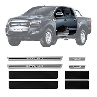Imagem de Soleira Resinada Premium Ranger 2012 13 14 15 16 17 18 8 Peças