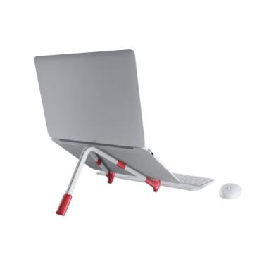 Imagem de OCTOO, LiteStand Note - Suporte para Notebook, Ice Silver/Vermelho